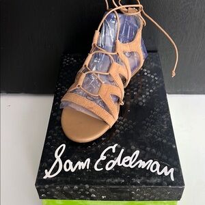 Sam Edelman Tan Lace-Up Gladiator Sandals